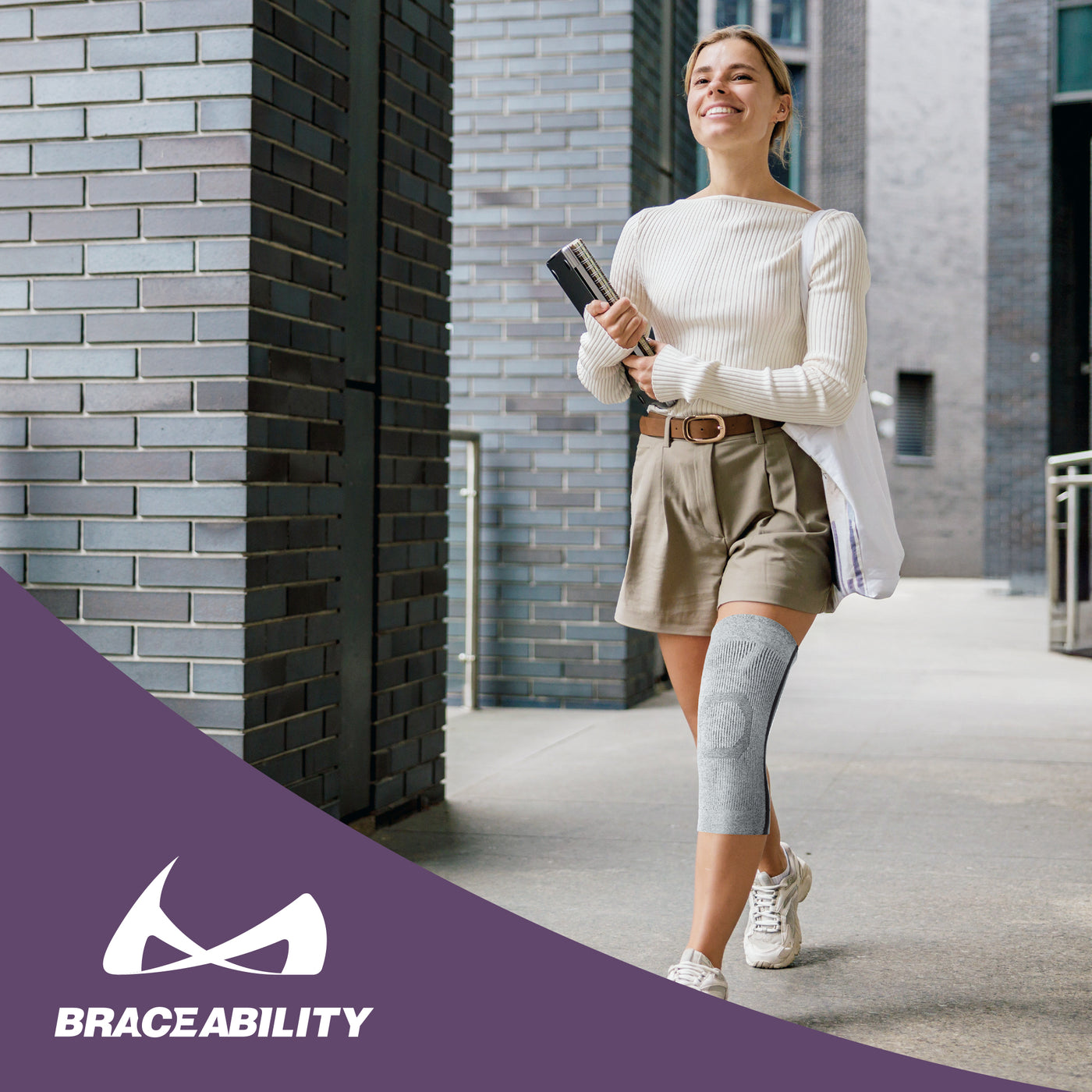 The cooling compression knee brace is motion activated so you experience comfort while you move