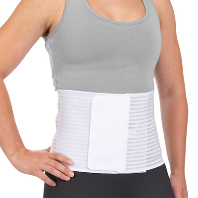 Eight inch tall navel hernia brace for men or women