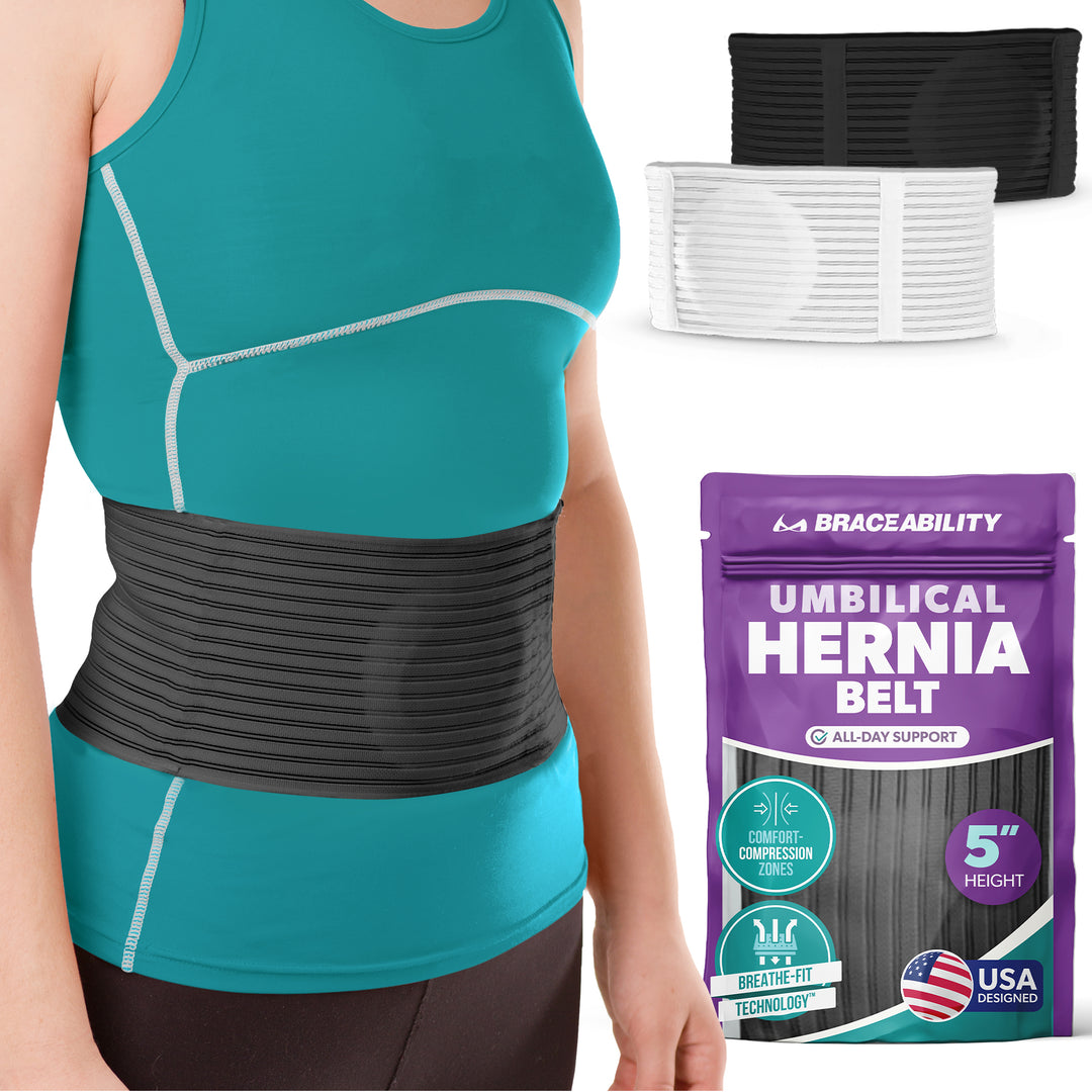 Gagaiuco Umbilical Hernia Belt - For Women And Men Abdominal Hernia Binder For Belly Button Navel Hernia Support Helps Relieve Pain S M