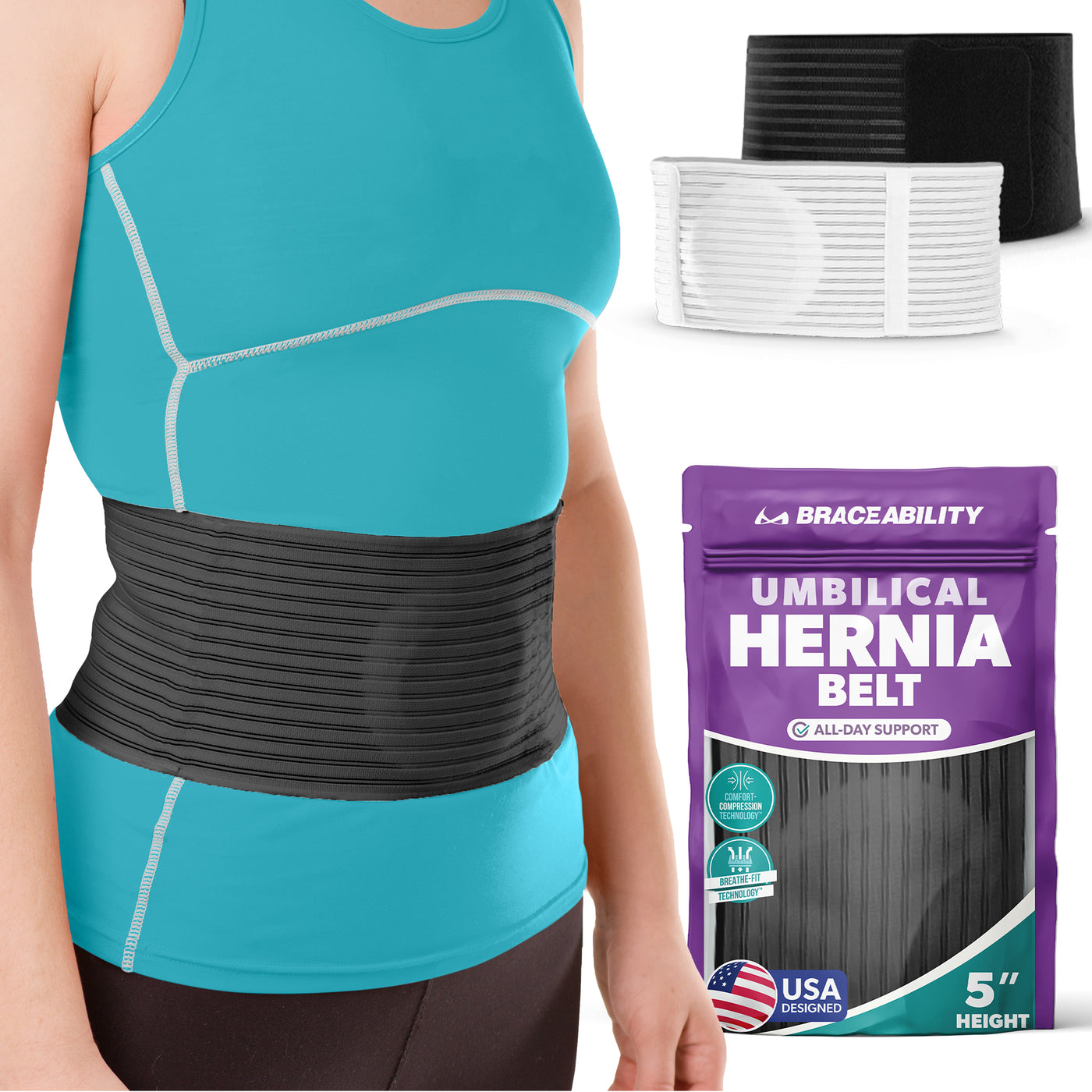 Umbilical & Abdominal Hernia Support Belt with Pad