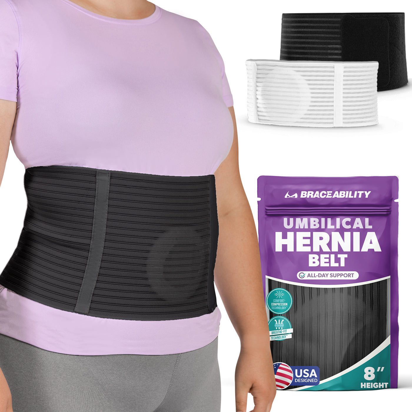 Umbilical & Abdominal Hernia Support Belt with Pad
