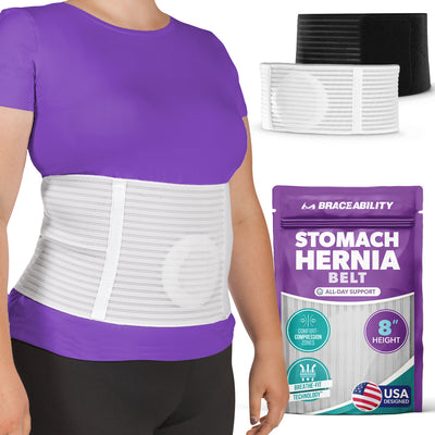 Stomach Hernia Brace | Navel, Belly Button, Hiatal, Epigastric, Ventral, Incisional & Spigelian Truss for Men or Women