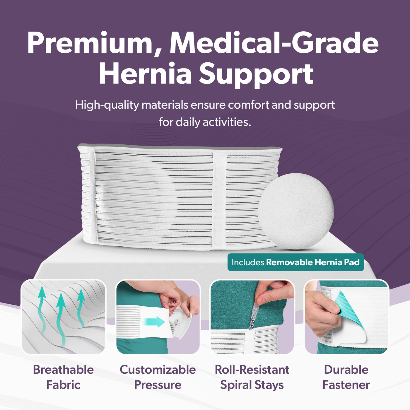 spiral stays help prevent the belt from rolling or bunching