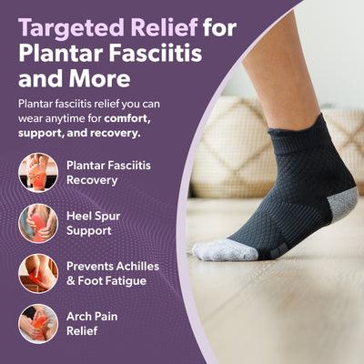 BraceAbility socks for plantar fasciitis, Achilles tendonitis, and heel spurs