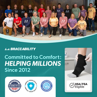 Durable plantar fasciitis relief socks with arch support, trusted by millions