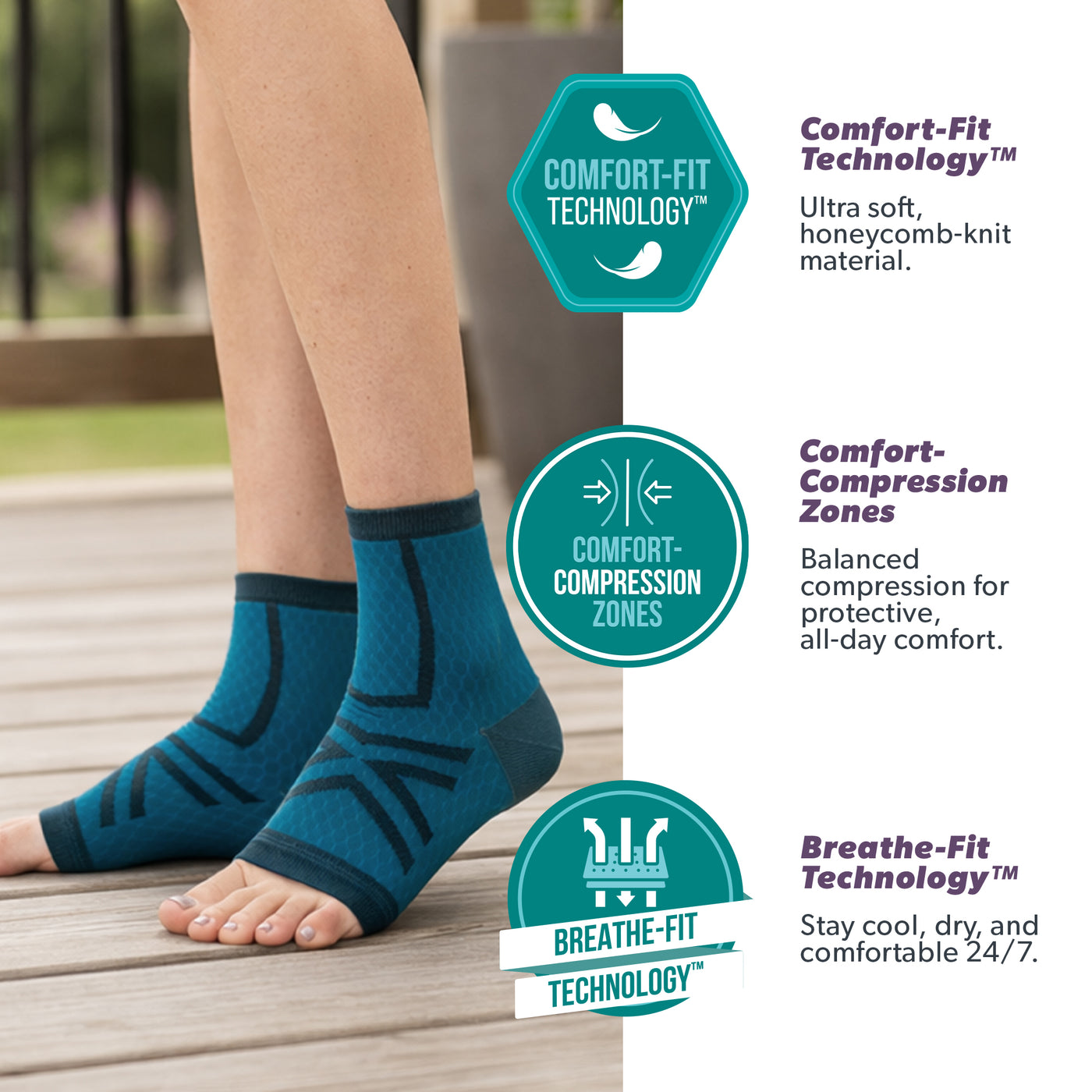 BraceAbility Ankle Sleeve – Swelling Support and Pain Relief