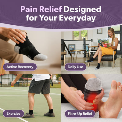 All-day and overnight plantar fasciitis support socks for women and men