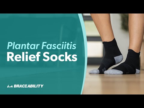Plantar Fasciitis Relief Socks - Full-Toe Compression for Heel Spurs, Arch Pain and Achilles Tendon Support Sleeves (1 Pair)