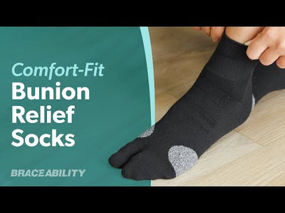 Bunion Relief Socks (1 Pair) - Split-Toe Compression Socks for Cushioned Bunion Support and Hallux Valgus Pain Relief