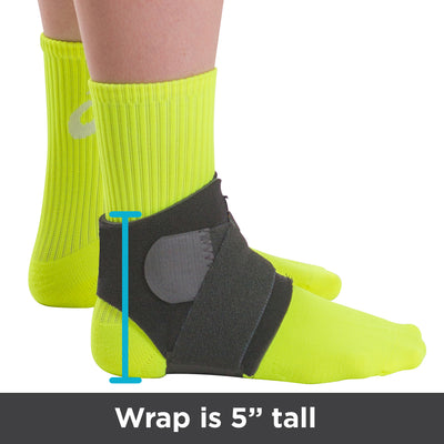 The low profile design of the neoprene ankle brace is only 5 inches tall