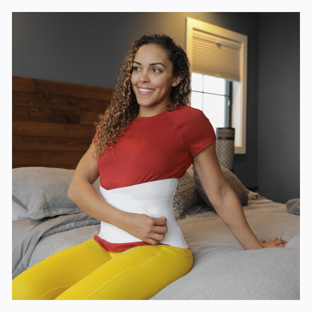 our lower back brace helps relieve pain from a herniated disc or during pregnancy