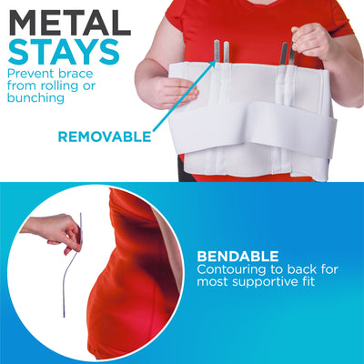 Plus Size Bariatric Back Brace with Discoloration from Sun Exposure (FINAL SALE)