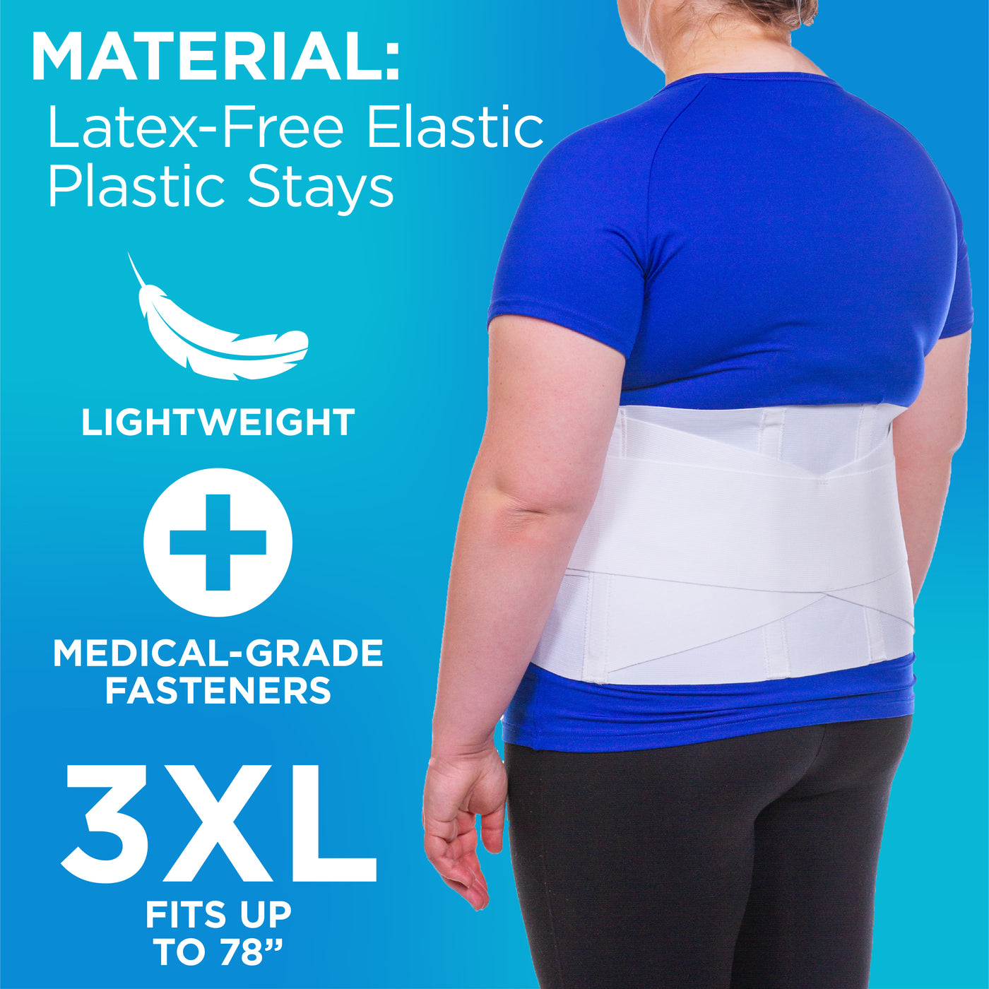 Braceability Bariatric Low Back Obesity Support Belt | Extra Large Girdle for Plus Size Pain - XL