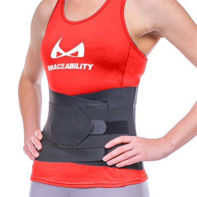 The BraceAbility sciatica pain relief back brace targets pinched nerves and uses compression to relieve pain