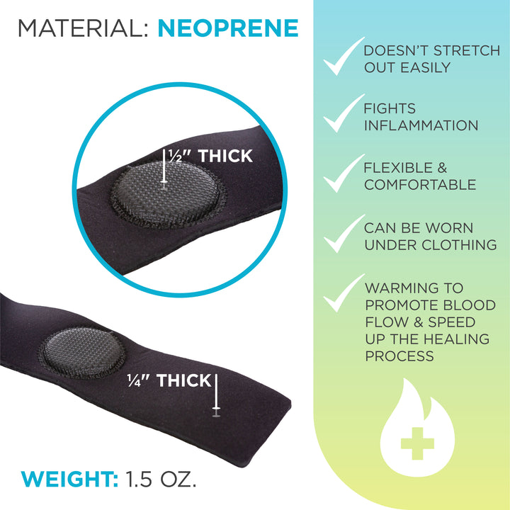 Soles Tennis & Golfer's Elbow Brace - Neoprene Compression Strap For Tendonitis & Forearm Pain Relief