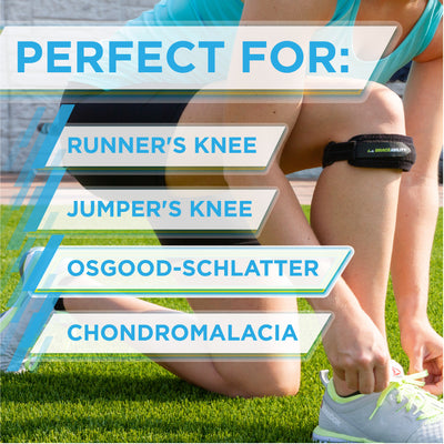 The chondromalacia knee brace is great for runner's knee, jumper's knee and osgood-schlatter