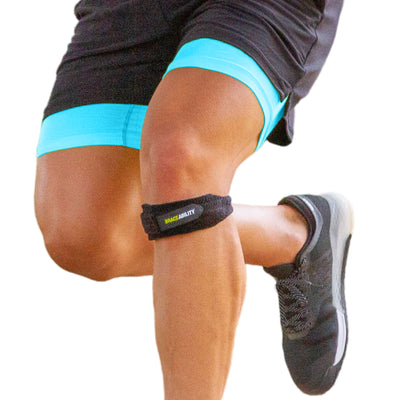 Adjustable patella band for runner's knee, jumper's knee, and osgood-schlatter in adults