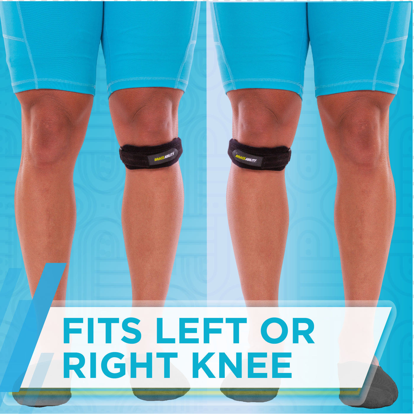 The patella strap for left or right knee pain comes in one single size