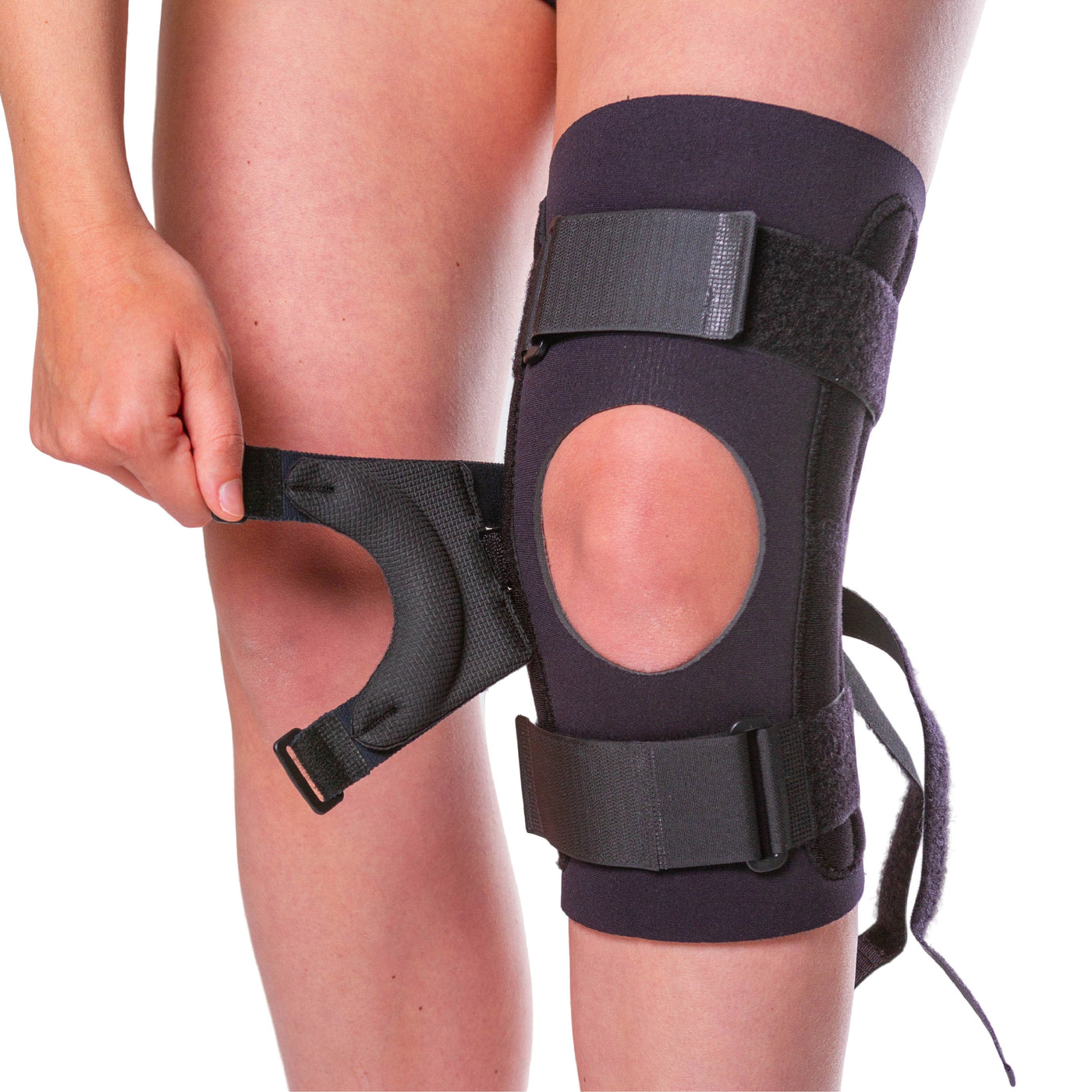 BraceAbility j patella stabilizing knee brace for inner our outer kneecap stability
