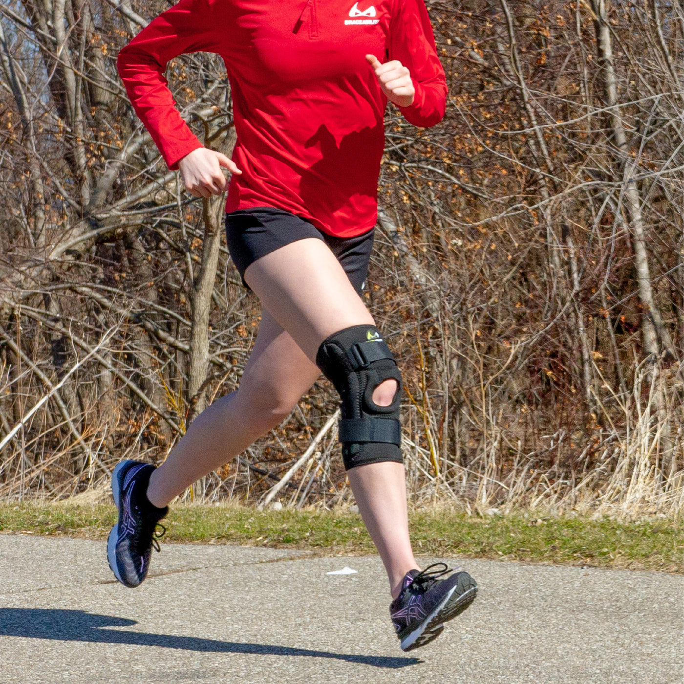 The chondromalacia patella support has stays to make running more comfortable