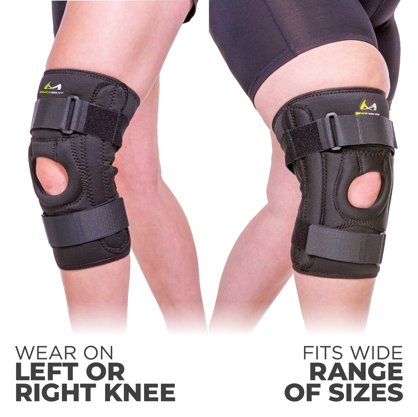 The extra large u-shaped support can be worn on left or right knee and fits a wide range of sizes