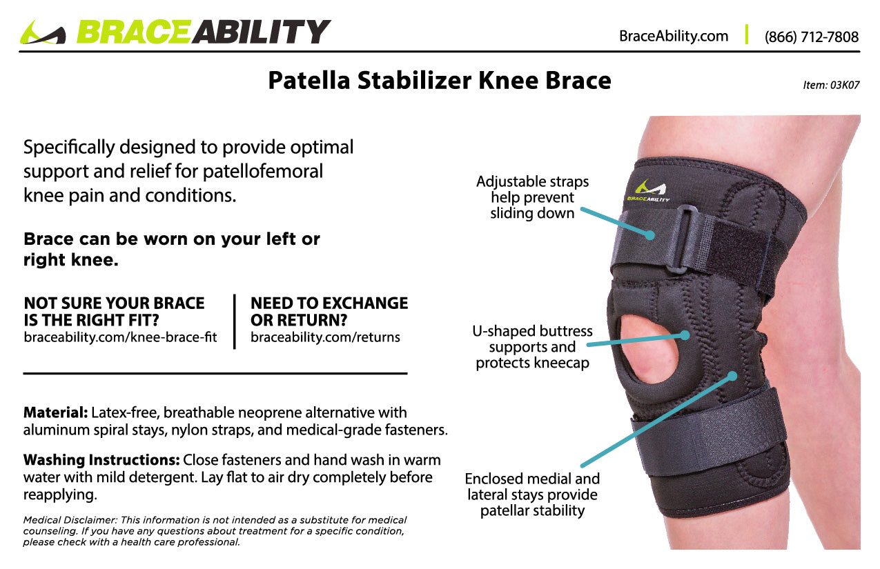 how to clean the braceability patella stabilizer knee brace