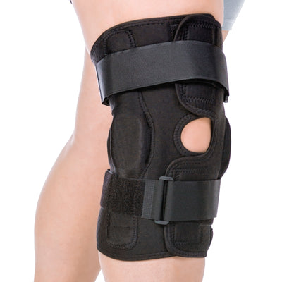 Hyperextension knee brace for recovery and prevention