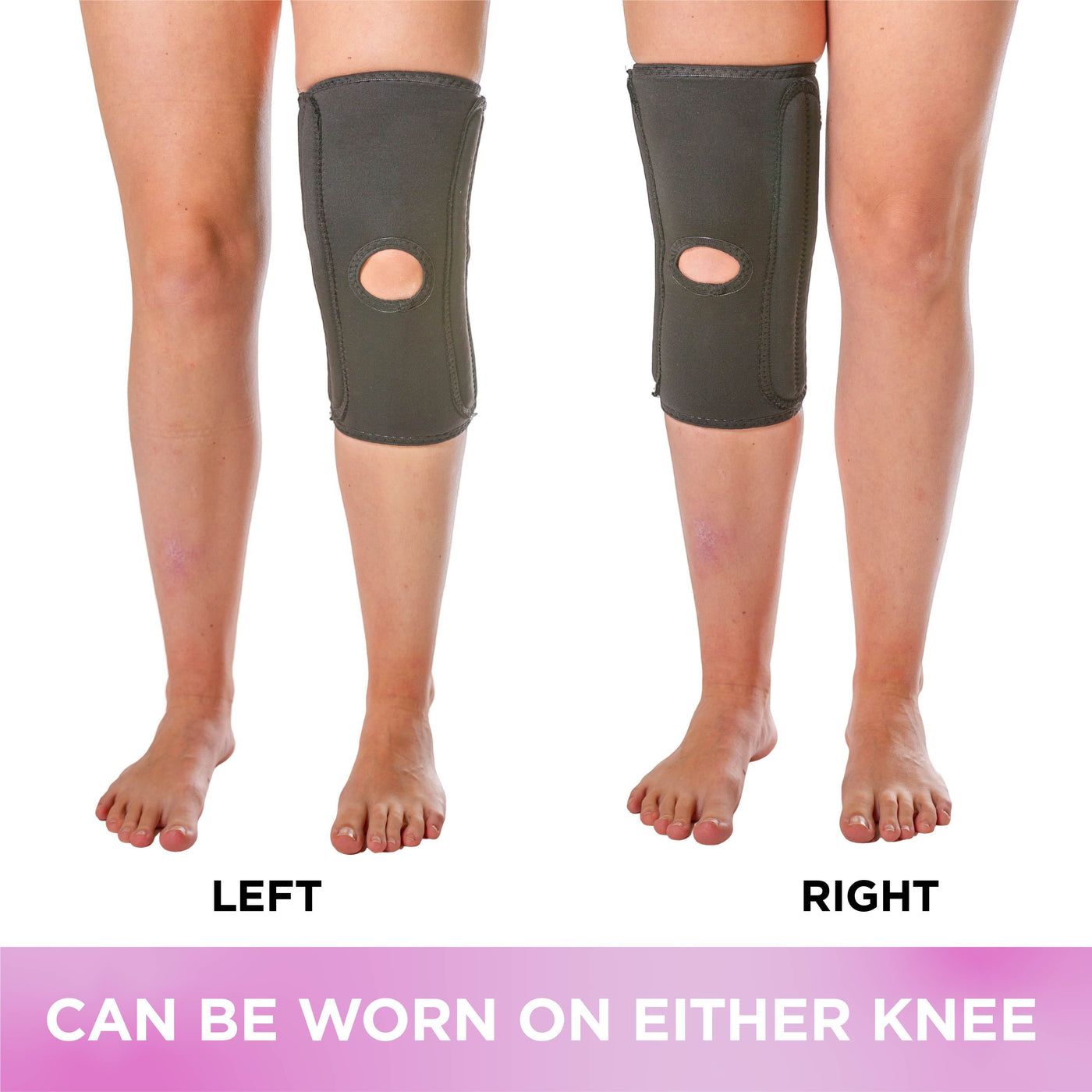 Worn on your right or left knee, the sleeve works as a 360 compression knee brace