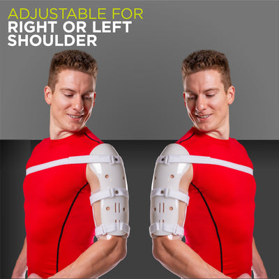 Our humerus fracture shoulder brace works for right or left bicep