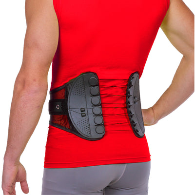 Golf back brace for tennis and golfing low back pain and strain