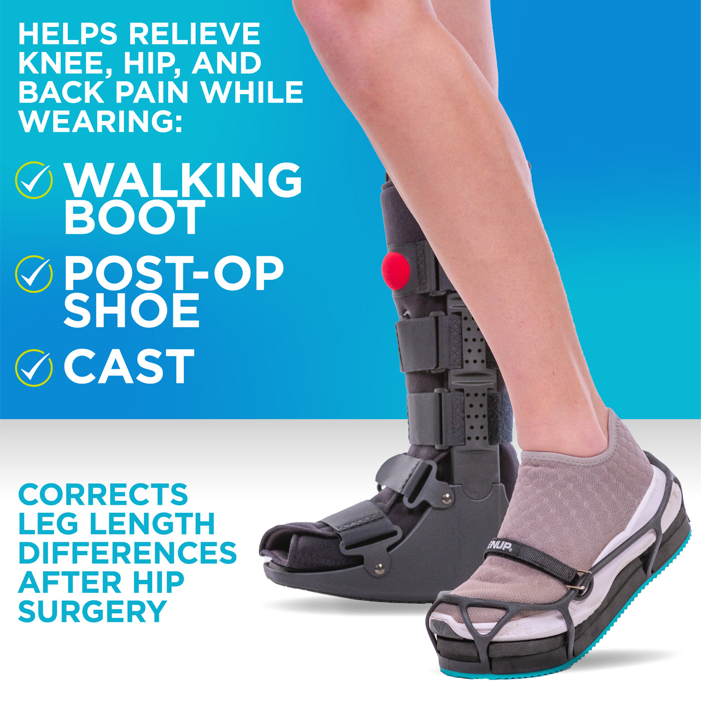 EVENup Shoe Balancer | Uneven Leg Leveler & Lift for Walking Boot