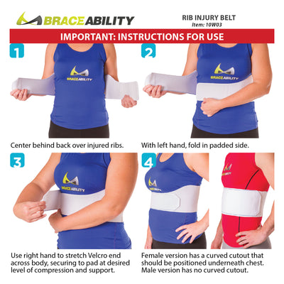 How to put on the rib injury belt instruction sheet