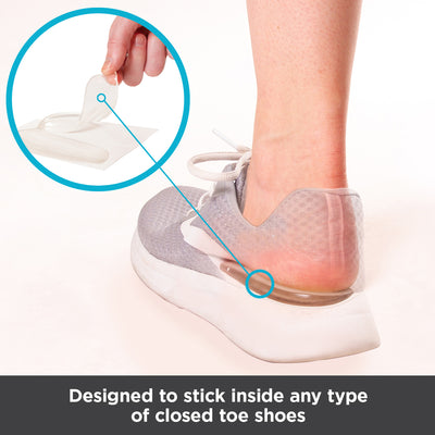 our silicone shoe insert wedges can be worn in any type of tennis or dress shoe