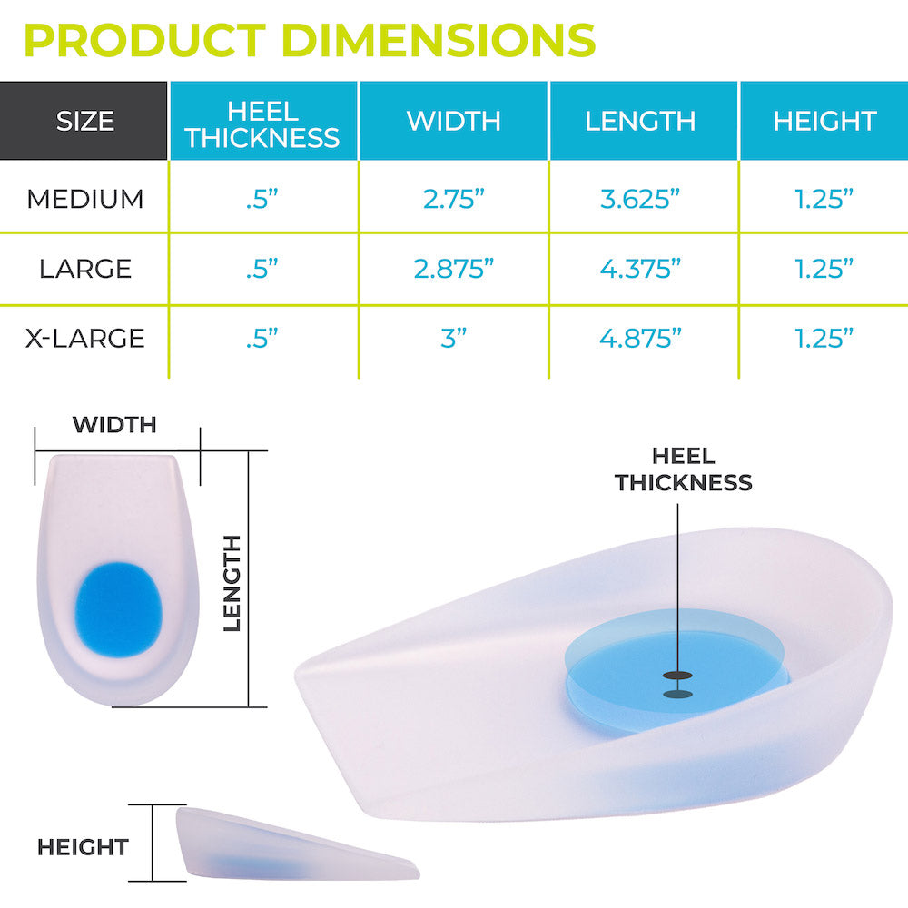 the small heel pain relief product fits inside shoes