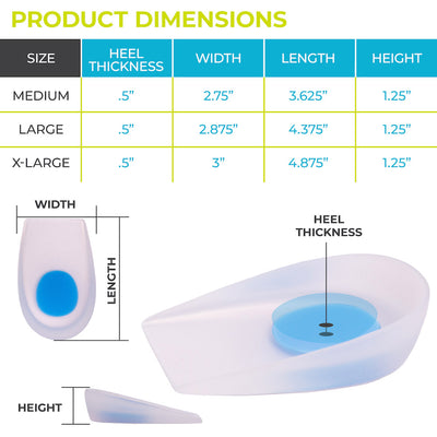 the small heel pain relief product fits inside shoes