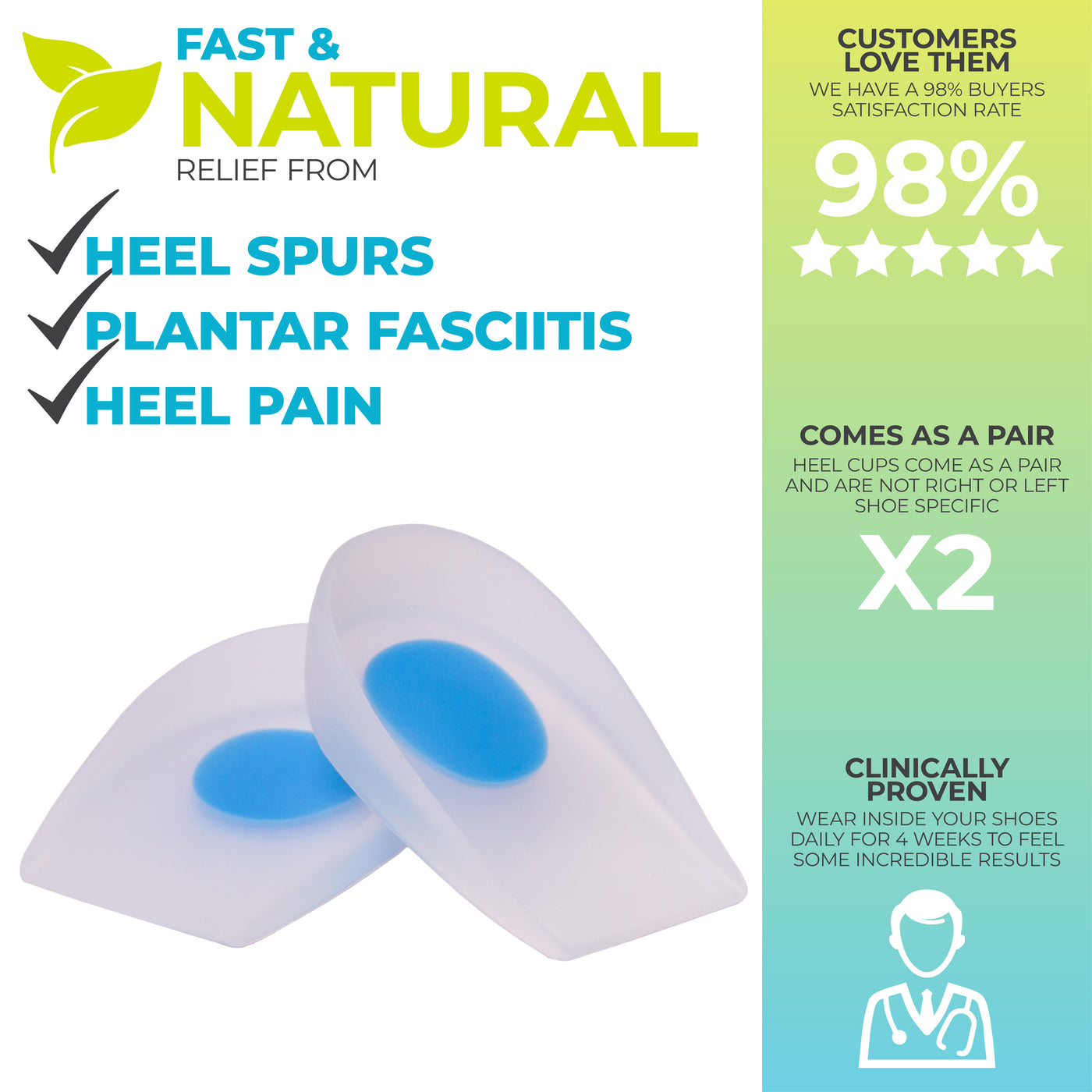 use our heel spur cups for plantar fasciitis and heel pain