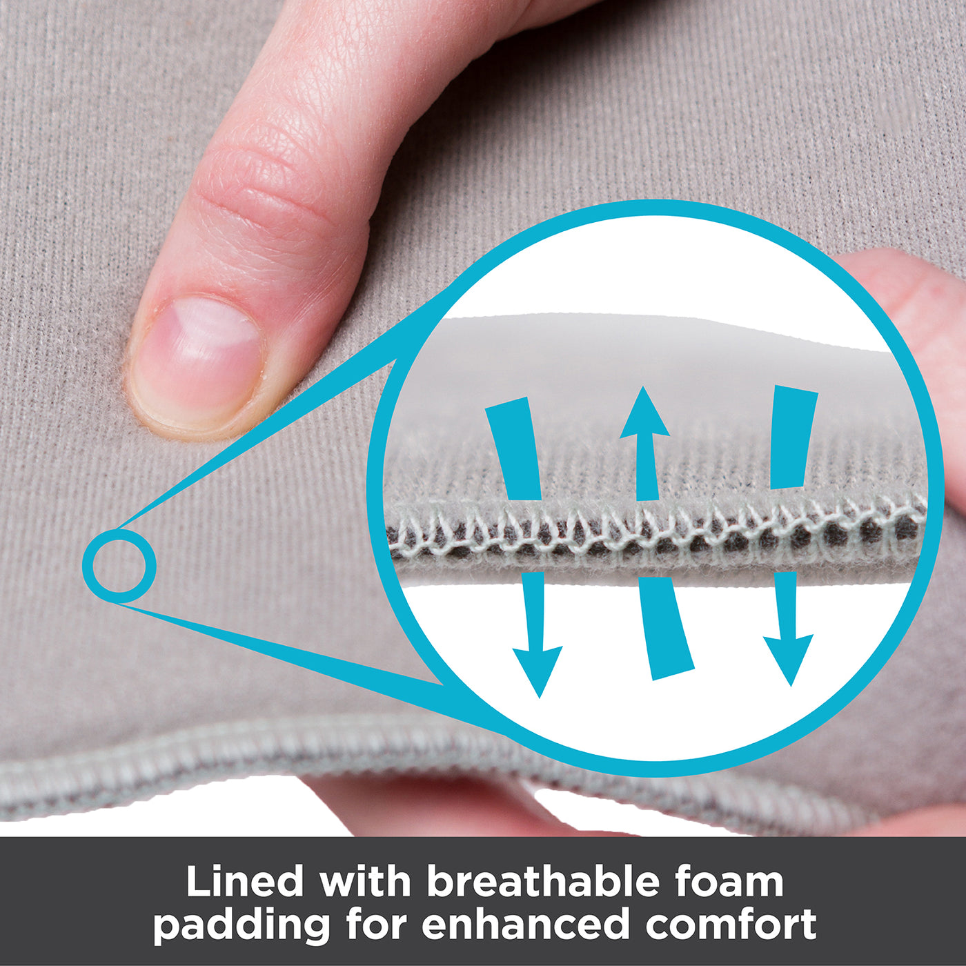 Dorsiwedge night splint is lined with breathable foam padding for enhanced comfort