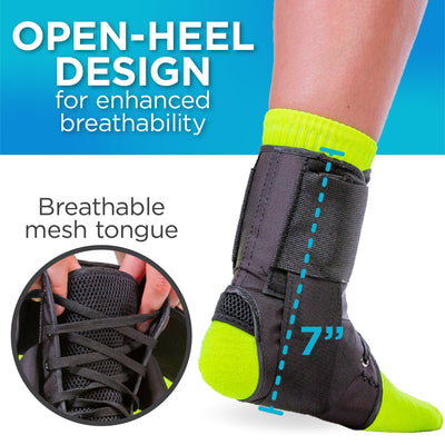 Wearing a figure-8 lace up brace can help stop eversion ankle sprains
