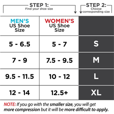 Discontinued elastic ankle brace sizing chart