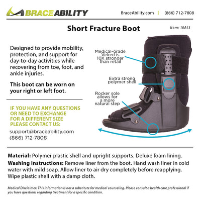 hand wash the short fracture boot with warm water and a damp cloth