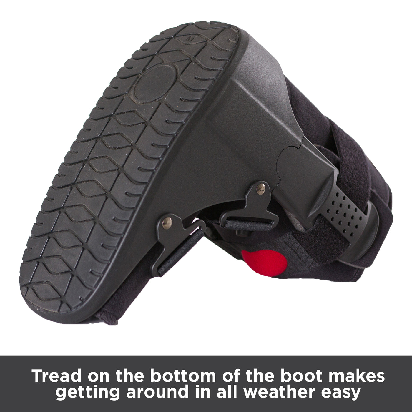 Tread on the bottom of the boot makes getting around in all weather easy