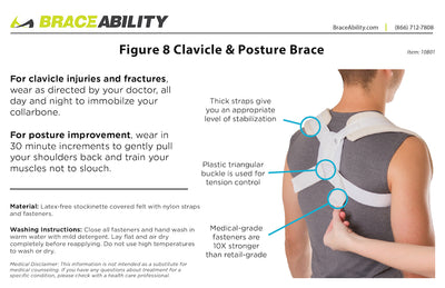 to clean the broken clavicle brace, hand wash in warm water with mild detergent