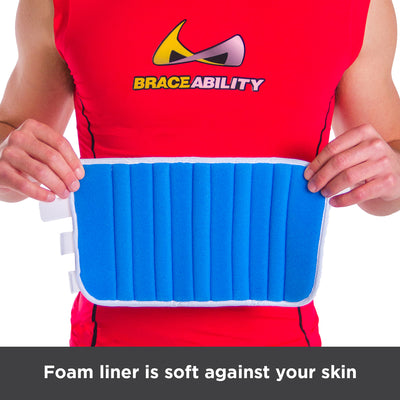 Foam liner on elbow night splint is soft against your skin