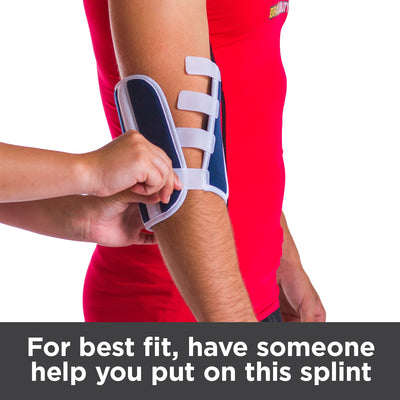 Fit the best fit, have someone help you put on this elbow splint