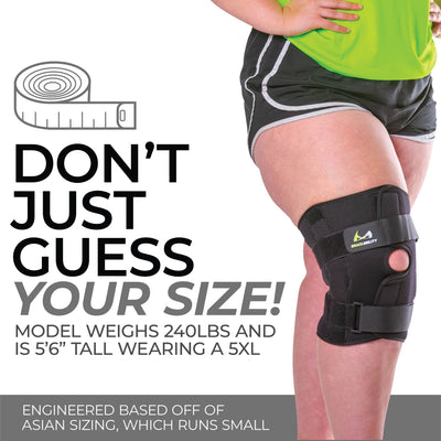 Our knee brace for a meniscus tear runs smaller than a normal brace so make sure to measure