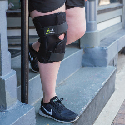 Our plus size knee support is comfortable and durable enough to wear while outside