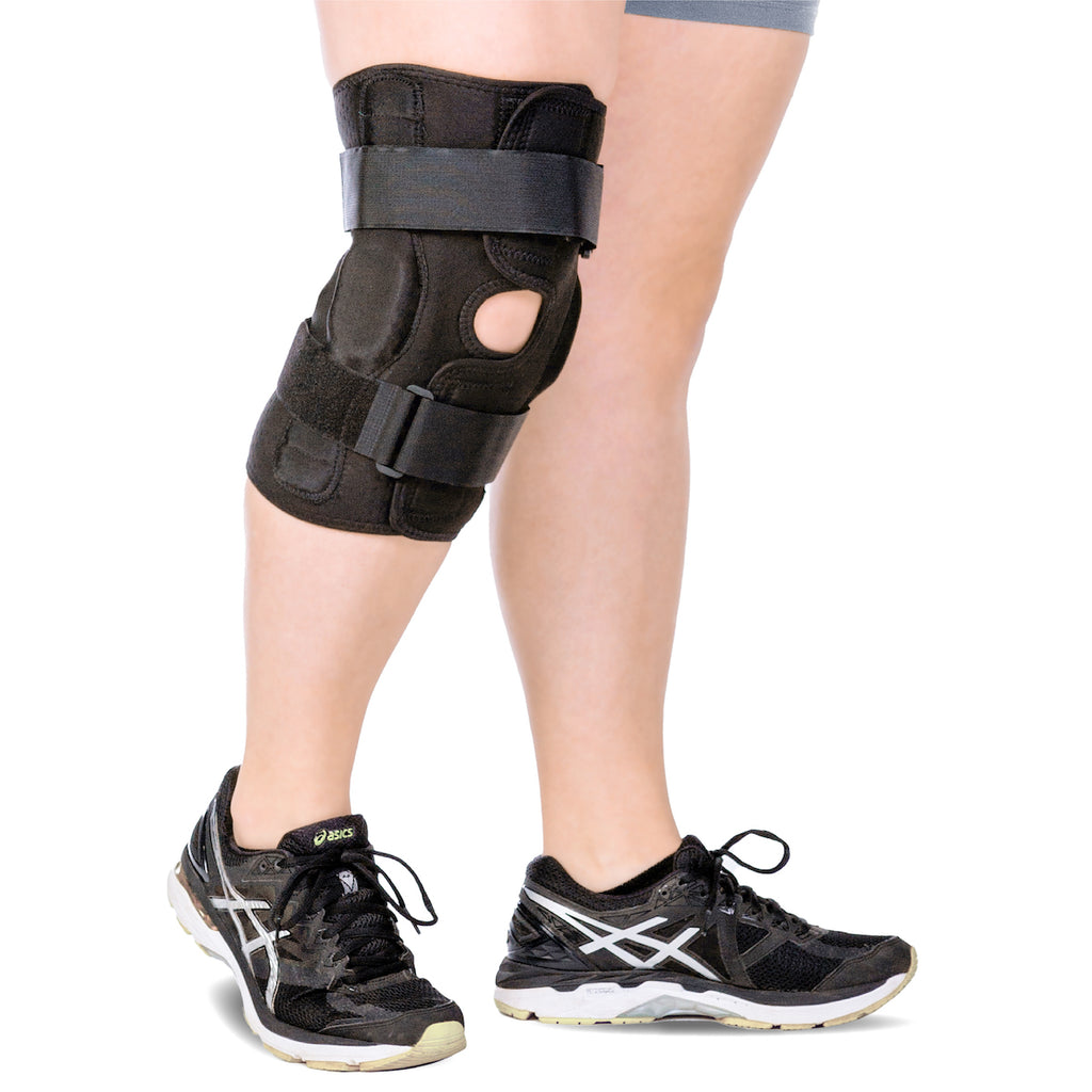 Hinged Knee Brace Post Op Knee Brace Knee Support Adjustable ROM Leg  Stabilizer Recovery Immobilization After Surgery for Torn Acl Meniscus Tear  Pcl Surgery Recovery (Right) : : Health & Personal Care