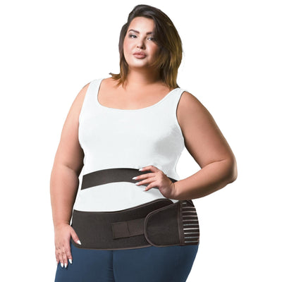 This plus size belly brace for pendulous abdomen is universal, fitting most men and women and is comprised of lightweight, comfortable material.