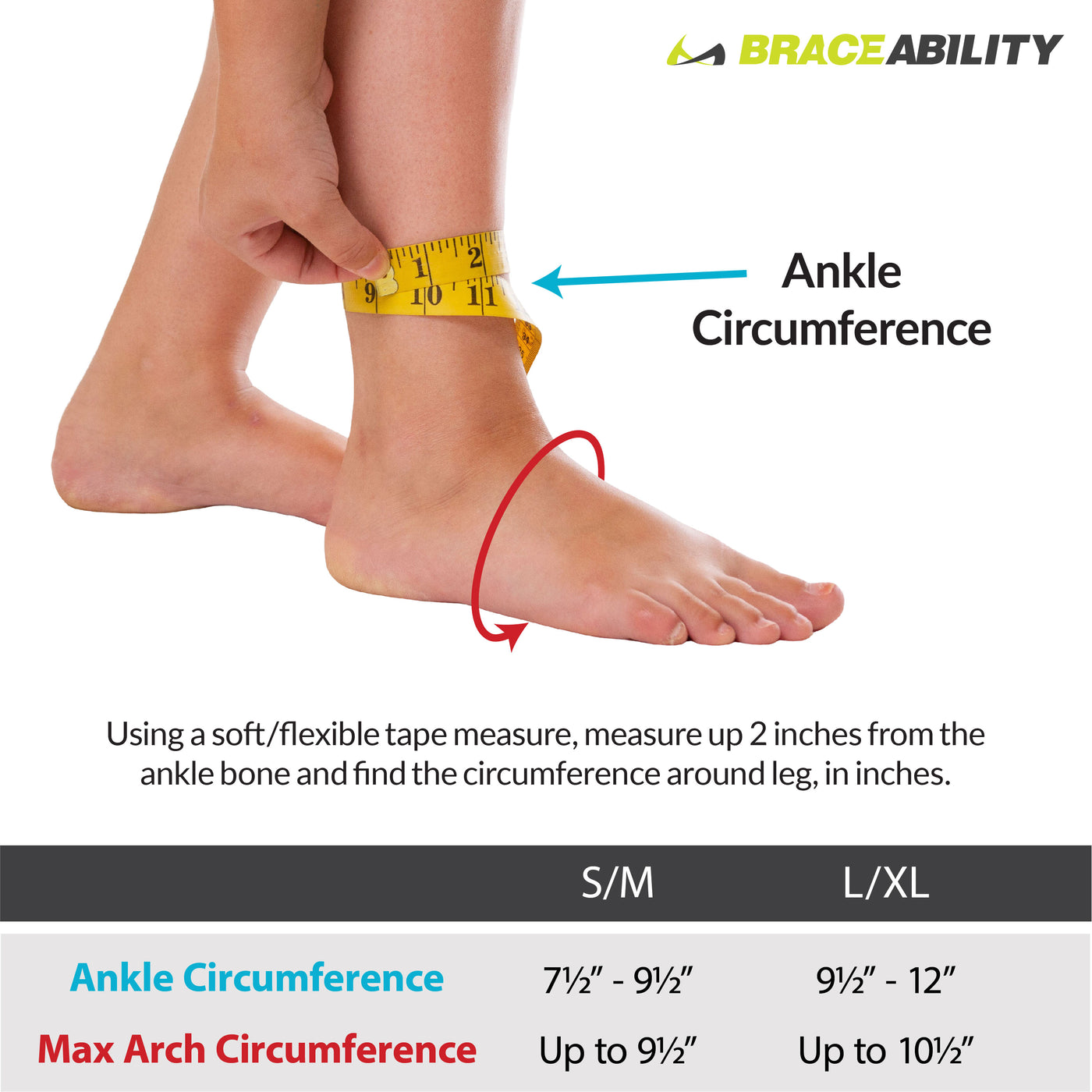 the sizing chart for the barefoot ankle orthosis sock comes in two sizes small medium and large extra large