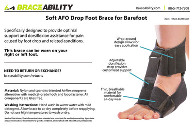 how to clean the soft afo drop foot brace